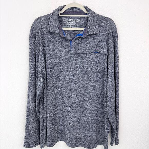 Tailorbyrd Mens Quarter Zip Pullover Polo Jacket Size XL Athleisure Outdoor Gray - Picture 1 of 8
